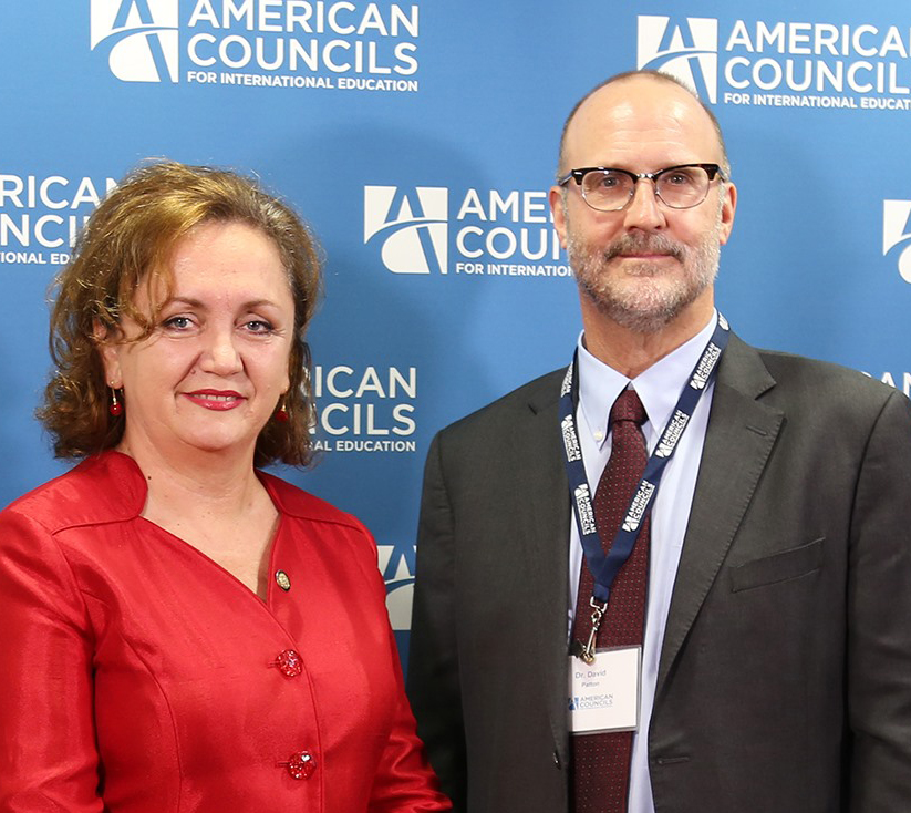 Dr David Patton and Ambassador Floreta Faber