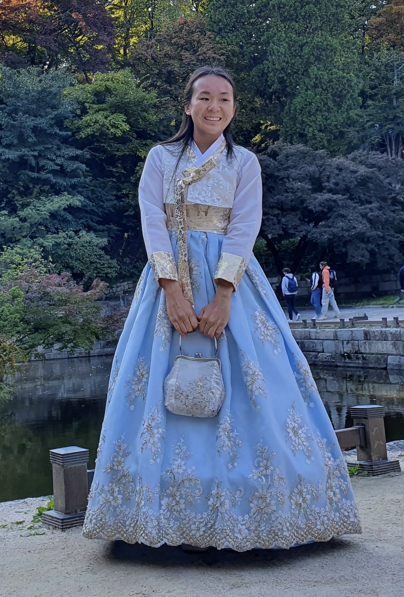 Angela Li in Korean Dress