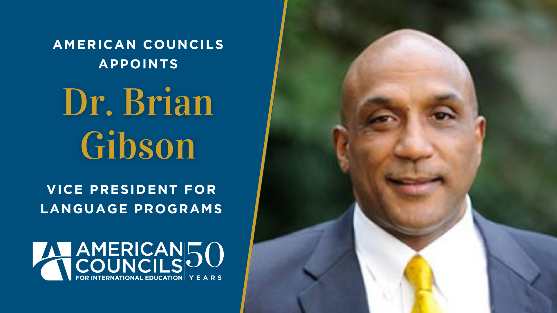 American Councils Welcomes Dr. Brian Gibson as Vice President for ...